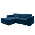 Ecksofa Conley Samt - Marineblau - Longchair davorstehend links