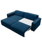 Hoekbank Conley fluweel - Marineblauw - Longchair vooraanzicht links