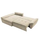 Ecksofa Marzan Strukturstoff - Hellbeige - Longchair davorstehend links