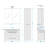 Badezimmerset Verone IV (3-teilig) Inklusive Beleuchtung - Weiß - Breite: 130 cm