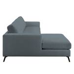 Ecksofa Denny II Webstoff - Blaugrau - Longchair davorstehend links