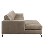 Ecksofa Denny I Antiklederlook - Taupe - Longchair davorstehend links