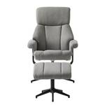 Relaxfauteuil Barking vlakweefsel - platinakleurig