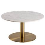 Tavolino da salotto Richfield Marmo / Metallo - Bianco marmo - Ottone
