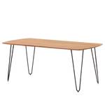 Eettafel Bovey massief acaciahout/ijzer - zwart - 160 x 90 cm