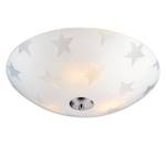 LED-Deckenleuchte Star Milchglas / Edelstahl - 1-flammig