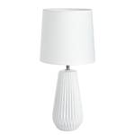 Lampe Nicci Tissu mélangé / Céramique - 1 ampoule - Blanc