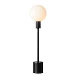 LED-tafellamp Uno melkglas/staal - 1 lichtbron - Zwart