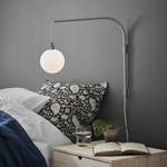 LED-wandlamp Buddy melkglas/roestvrij staal - 1 lichtbron - Zilver