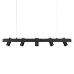 Suspension Torino Acier - 5 ampoules - Noir