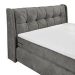 Lit boxspring Bellview Avec tête de lit - Anthracite - 180 x 200cm