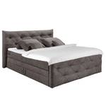 Lit boxspring Bellvue Avec tête de lit - Expresso