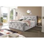 Letto boxspring Bellvue (con testiera) - Ghiaia