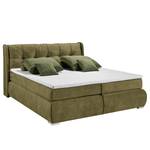 Lit boxspring Bellview Avec tête de lit - Vert olive - 180 x 200cm