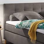 Letto boxspring Campile (con topper) Tessuto - Grigio fumo