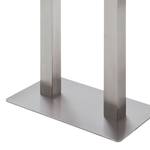 Table haute Zilker III Verre sécurité / Acier inoxydable - Acier inoxydable - Blanc mat