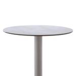 Table haute Zilker I Verre sécurité / Acier inoxydable - Acier inoxydable - Gris clair