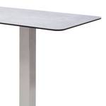 Table haute Zilker III Verre sécurité / Acier inoxydable - Acier inoxydable - Gris clair