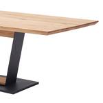 Table Morrow Partiellement en planches de chêne massif / Acier - Planches de chêne / Noir - 200 x 100 cm