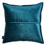 Housse de coussin Glam Tissu mélangé - Bleu pétrole - 65 x 65 cm