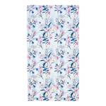 Strandhanddoek Case Flowers katoen - wit / blauw / roze