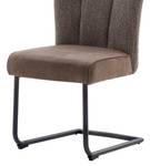 Eetkamerstoelen Arleta (set van 2) structuurweefsel & microvezel/metaal - vintage cappuccinokleurig - Cappuccinokleurig