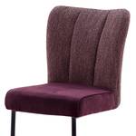 Chaises Arleta (lot de 2) Tissu structuré et microfibre / Métal - Bordeaux vintage - Bordeaux