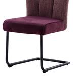 Chaises Arleta (lot de 2) Tissu structuré et microfibre / Métal - Bordeaux vintage - Bordeaux