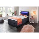 Lit boxspring Las Vegas I Avec tiroir de lit - Cuir synthétique Mei: Noir - 140 x 200cm