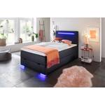 Lit boxspring Las Vegas Avec tiroir de lit - Cuir synthétique Mei: Noir - 120 x 200cm