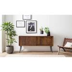 Sideboard Chingo Mango massiv / Metall - Mango / Schwarz