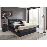 Lit boxspring Barryville Avec tête de lit et 2 coussins - Anthracite