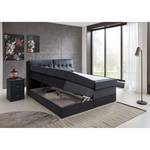 Lit boxspring Barryville Avec tête de lit et 2 coussins - Anthracite