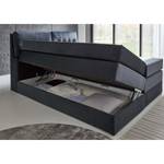 Lit boxspring Barryville Avec tête de lit et 2 coussins - Anthracite