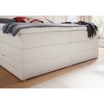 Letto boxspring Lights incl. coprimaterasso &amp; illuminazione - ecopelle - nero - Bianco - 160 x 200cm - 2 contenitori