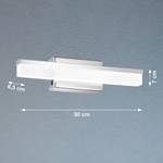 LED-wandlamp Magee melkglas/nikkel - 1 lichtbron