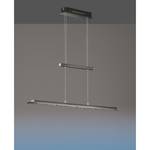 LED-hanglamp Skokie IV transparant glas/nikkel - 1 lichtbron