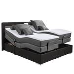 Lit boxspring Bellmont Avec moteur - Noir / Anthracite - 160 x 200cm