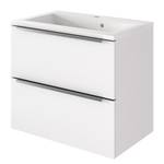 Meuble avec vasque Corno II Avec vasque en céramique - Blanc mat - Largeur : 60 cm