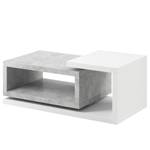 Salontafel Littor wit/betonnen look - Wit/Concrete look