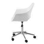 Chaise de bureau Roncey Matière plastique et imitation cuir / Métal - Blanc / Chrome