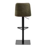 Chaise de bar Archer II Imitation cuir / Métal - Vert olive / Noir - Vert olive