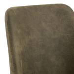 Chaise de bar Archer II Imitation cuir / Métal - Vert olive / Noir - Vert olive