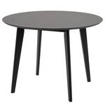 Tavolo da pranzo Rigby Albero della gomma massello - Quercia nero / Nero - Quercia nero - Diametro: 105 cm