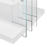 Table basse Huson Verre - Blanc brillant