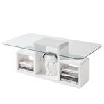 Table basse Tucker Verre - Blanc brillant