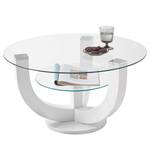 Salontafel Torrey glas - hoogglans wit