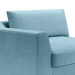 1,5-Sitzer Sofa Dixwell Webstoff Palila: Hellblau - Armlehne davorstehend links