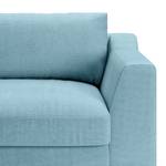 Canapé 1/2 places Dixwell Tissu Palila: Bleu clair - Accoudoir monté à droite (vu de face)