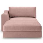 Chaise longue Dixwell Geweven stof Palila: Mauve - Armleuning vooraanzicht links